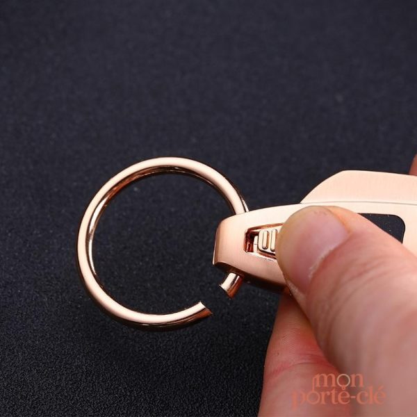 Porte-clé multifonction, lampe en acier élégant