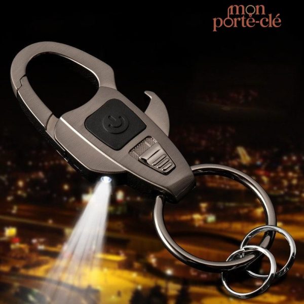 Porte-clé acier avec lampe LED pour un usage quotidien