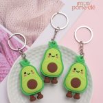 Porte-clé en métal design avocat unique