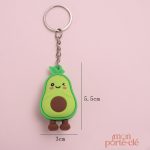 Porte-clé original avec motif avocat coloré