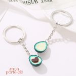 Porte-clé couple avocat design amusant