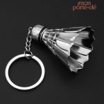 Porte-clé badminton original en métal