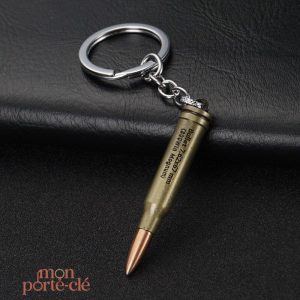Porte-clé original en forme de balle de fusil