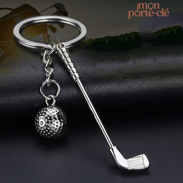 Porte-clé original en forme de balle de golf