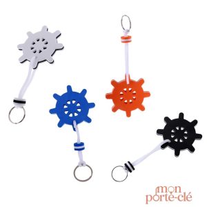 Porte-clé flottant design gouvernail pour la mer