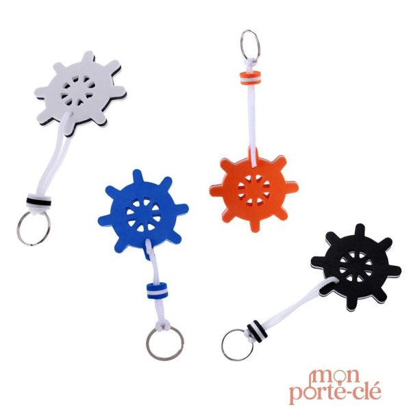 Porte-clé flottant design gouvernail pour la mer