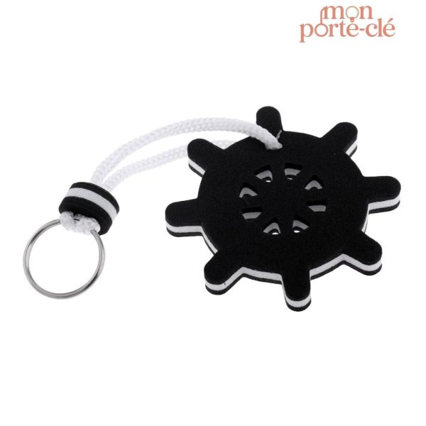 Porte-clé original en forme de gouvernail, idéal pour naviguer