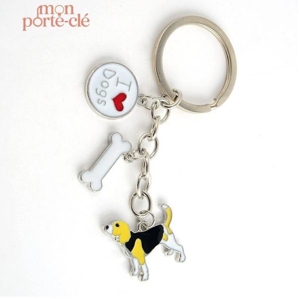 Porte-clé Beagle en design élégant pour les amoureux des chiens