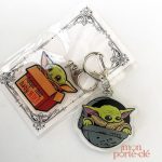 Porte-clé design Bébé Yoda pour fans