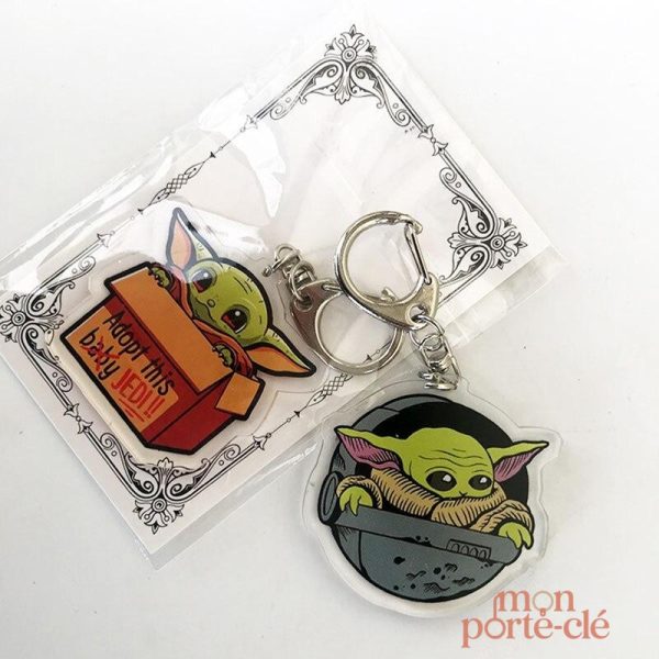 Porte-clé design Bébé Yoda pour fans