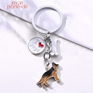 Porte-clé Berger Allemand en métal