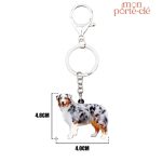 Porte-clé original représentant un Berger Australien