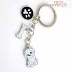 Porte-clé Bichon, accessoire pour les amoureux des chiens