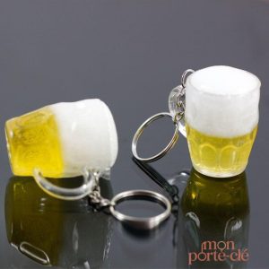 Porte-clé pinte de bière, accessoire amusant et pratique