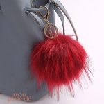 Porte-Clé Pompon coloré, touche de couleur pour sac