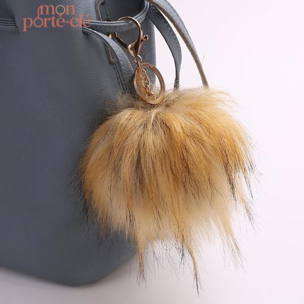 Porte-Clé Pompon multicolore, design vibrant et attrayant