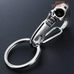 Porte-clé Biker original en métal et cuir