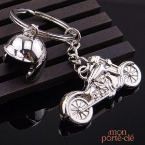 Porte-clé moto Biker en métal, accessoire tendance pour motards