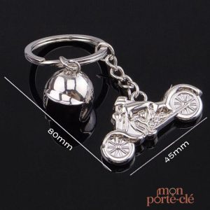 Porte-clé stylé pour amateurs de moto, design robuste et moderne