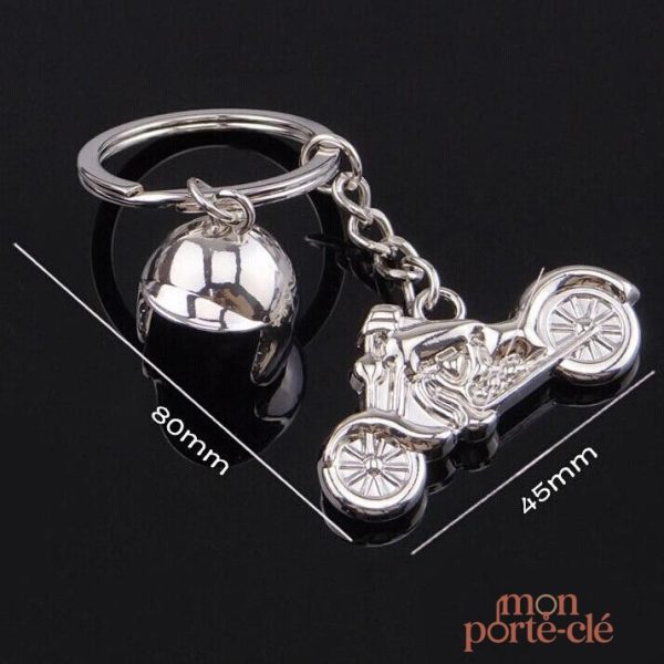 Porte-clé stylé pour amateurs de moto, design robuste et moderne