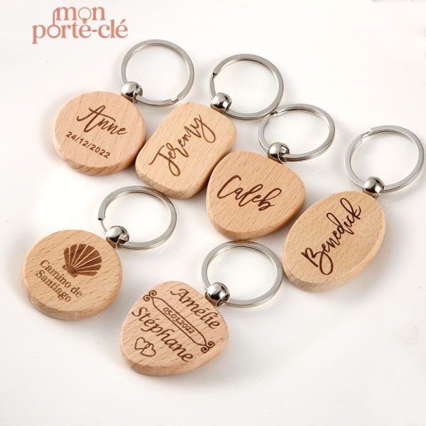 Porte-clé en bois personnalisé pour un souvenir inoubliable