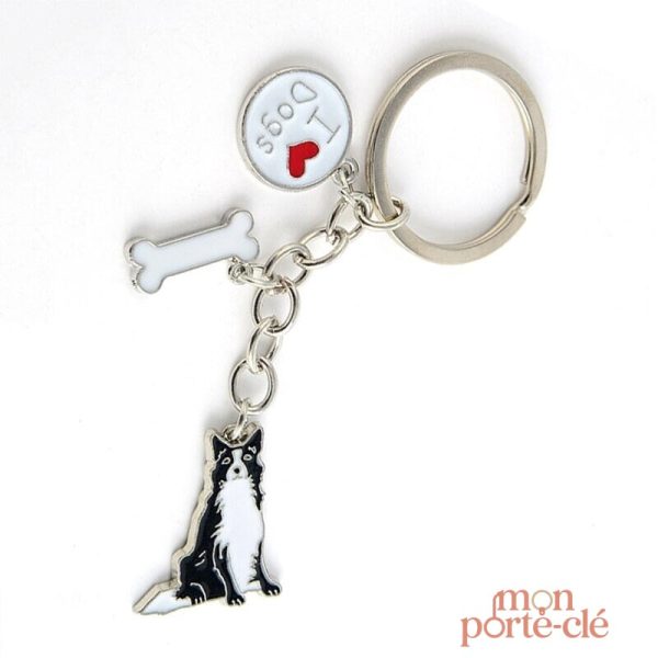 Accessoire porte-clé inspiré du Border Collie pour collectionneurs