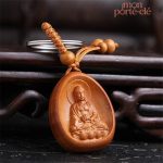 Porte-clé Bouddha original en métal décoratif