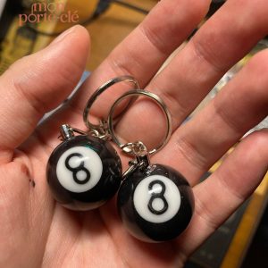 Porte-clé sport en forme de boule de billard