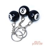 Porte-clé design boule de billard colorée