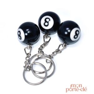 Porte-clé design boule de billard colorée