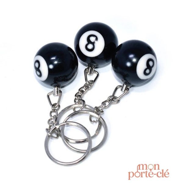 Porte-clé design boule de billard colorée