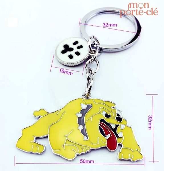 Porte-clé original motif Bouledogue Anglais