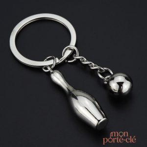 Porte-clé amusant en forme de bowling pour les passionnés