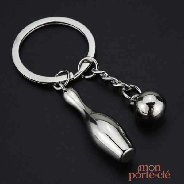 Porte-clé amusant en forme de bowling pour les passionnés