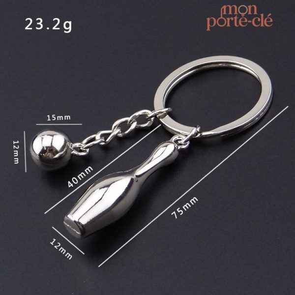 Porte-clé créatif inspiré du sport du bowling