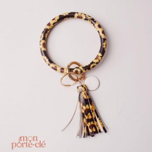 Bracelet en cuir pouvant servir de porte-clé