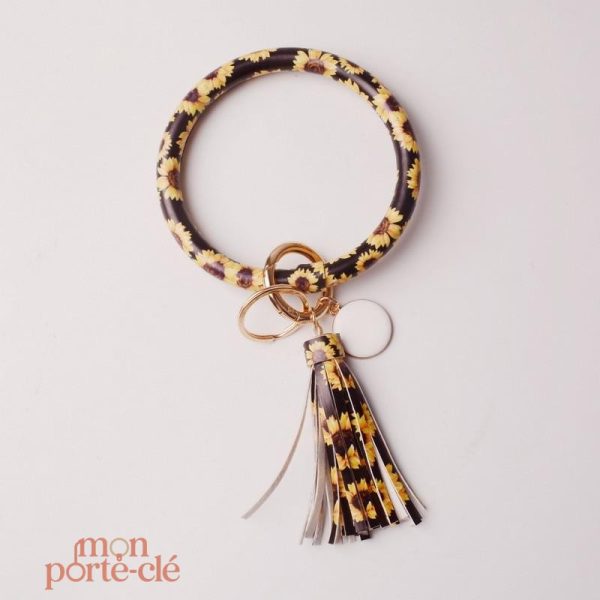 Bracelet en cuir pouvant servir de porte-clé