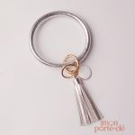 Bracelet porte-clé en cuir souple et durable