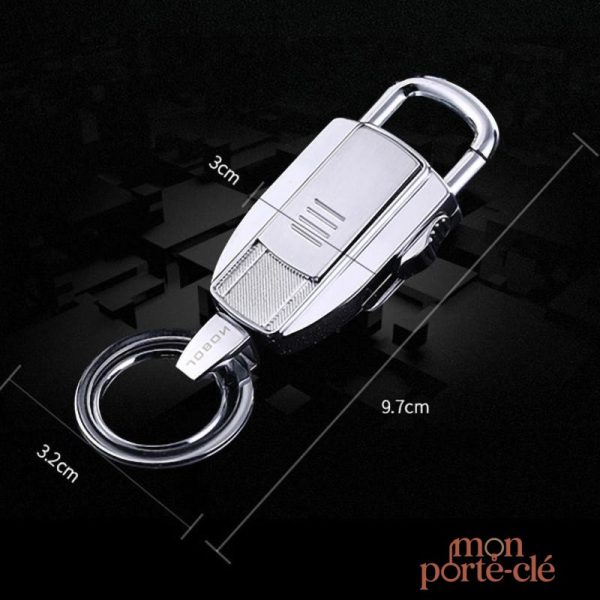 Porte-clé en acier, allume-feu intégré pour aventuriers