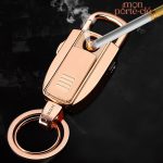 Porte-clé multifonction en acier avec allume-feu
