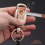 Briquet électrique stylé, design porte-clé innovant