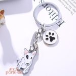 Porte-clé Bull Terrier en métal élégant pour les amoureux des chiens