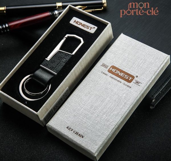 Porte-clé en cuir, cadeau idéal pour un papa élégant