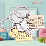 Porte-Clé Calendrier avec date spéciale pour couples