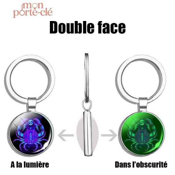 Porte-clé design Cancer pour les passionnés d'astrologie