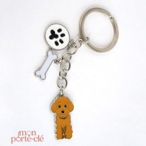 Porte-clé caniche design moderne