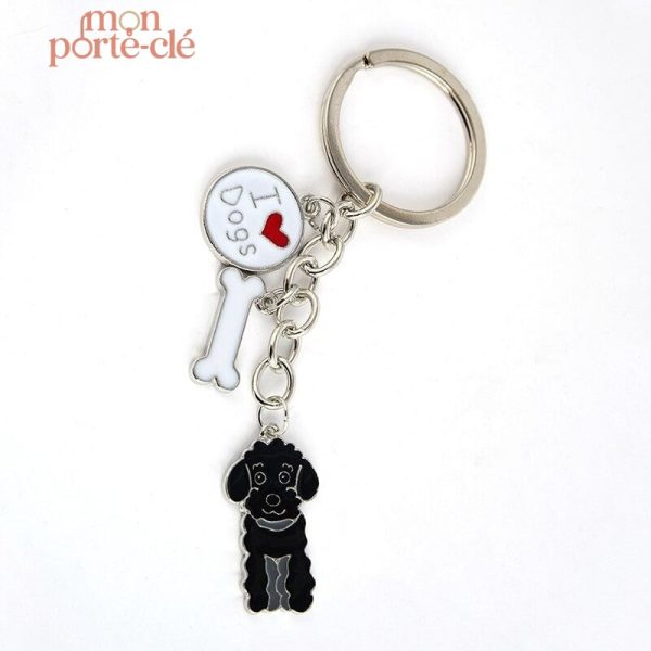 Porte-clé caniche coloré et original