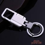 Porte-clé homme en acier Le Carré