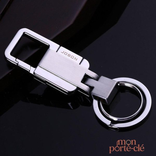 Porte-clé homme en acier Le Carré