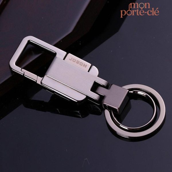 Porte-clé en acier pour homme, design moderne